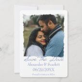 Blue Jagd Frame Foto Ankündigung Datum freihalten (Vorderseite)