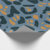 Blue Jaguar Print Geschenkpapier (Ecke)