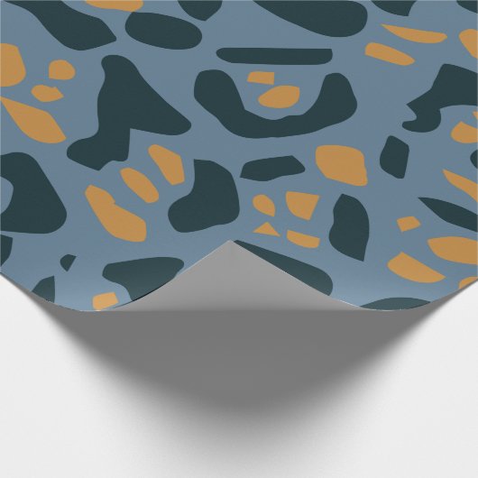 Blue Jaguar Print Geschenkpapier (Ecke)
