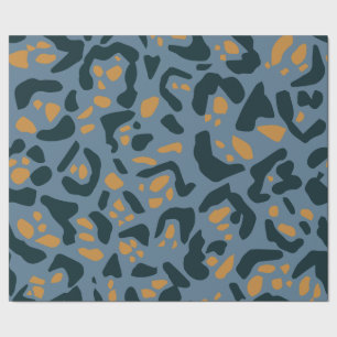 Blue Jaguar Print Geschenkpapier