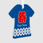 Blue Japanese Festival Happi Coat Ornament (Vorderseite)