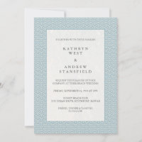 Blue Japanese Seigaiha Wave Pattern Wedding