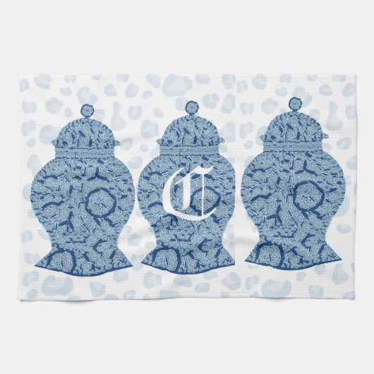 Blue Jar Ginger Jars Mosaic Geschirrtuch (Horizontal)