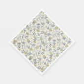 Blue Jasmine Paper Napkins Serviette (Ecke)