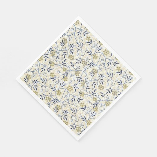 Blue Jasmine Paper Napkins Serviette (Ecke)