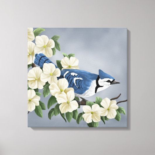 Blue Jay Art Prints Leinwanddruck (Vorderseite)