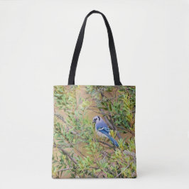 Blue Jay auf der Südwax Myrtle Tote Bag Tasche