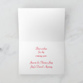 Blue Jay auf einer Kiefernweide Weihnachten Karte (Innenseite)