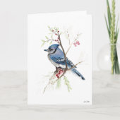 Blue Jay Bird Art Karte (Vorderseite)