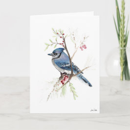 Blue Jay Bird Art Karte