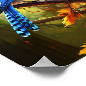 Blue Jay Bird Art Poster (Ecke)