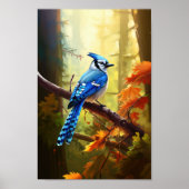 Blue Jay Bird Art Poster (Vorne)