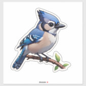 Blue Jay Bird Aufkleber (Blatt)