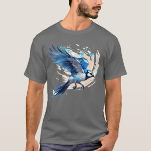 Blue Jay Bird beobachtet Vintage Vogelbeobachtung T-Shirt