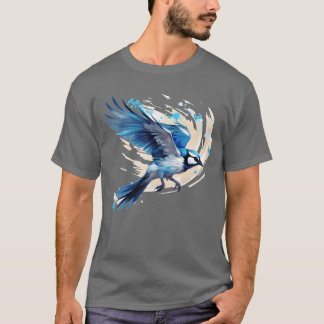 Blue Jay Bird beobachtet Vintage Vogelbeobachtung T-Shirt