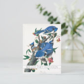 BLUE JAY BIRD BIRTHDAY PARTY INVITATION FLAT CARD EINLADUNG (Stehend Vorderseite)