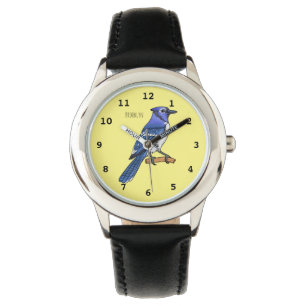 Blue Jay bird Cartoon Armbanduhr