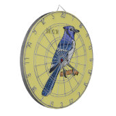 Blue Jay bird Cartoon Dartscheibe (Vorderseite Links)