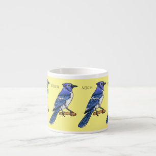 Blue Jay bird Cartoon Espressotasse