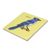 Blue Jay bird Cartoon Fliese (Seite)