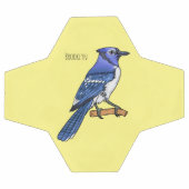 Blue Jay bird Cartoon Fußball (Flach)
