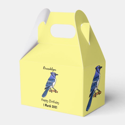 Blue Jay bird Cartoon Geschenkschachtel (Vorderseite)