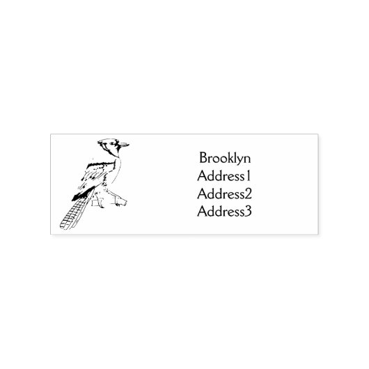 Blue Jay bird Cartoon Gummistempel (Prägung)