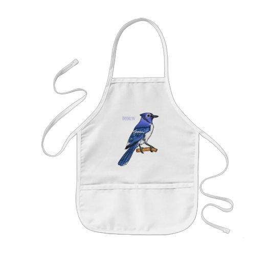 Blue Jay bird Cartoon Kinderschürze (Vorne)