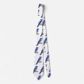 Blue Jay bird Cartoon Krawatte (Vorderseite)