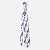 Blue Jay bird Cartoon Krawatte (Rückseite)