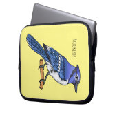 Blue Jay bird Cartoon Laptopschutzhülle (Vorderseite Links)