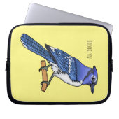 Blue Jay bird Cartoon Laptopschutzhülle (Vorderseite)