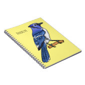 Blue Jay bird Cartoon Notizblock (Rechte Seite)
