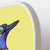 Blue Jay bird Cartoon Pickleball Schläger (Linke Seite)