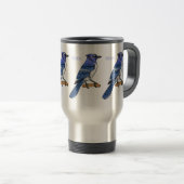 Blue Jay bird Cartoon Reisebecher (VorderseiteRechts)