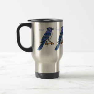 Blue Jay bird Cartoon Reisebecher