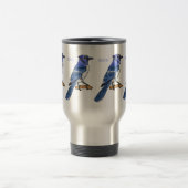 Blue Jay bird Cartoon Reisebecher (Mittel)