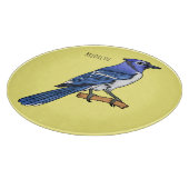 Blue Jay bird Cartoon Schneidebrett (Ecke)