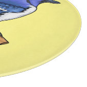 Blue Jay bird Cartoon Schneidebrett (Ecke)