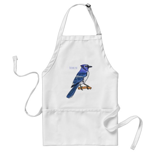 Blue Jay bird Cartoon Schürze (Vorne)