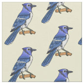 Blue Jay bird Cartoon Stoff (Nahaufnahme)