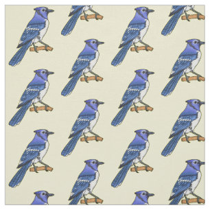 Blue Jay bird Cartoon Stoff