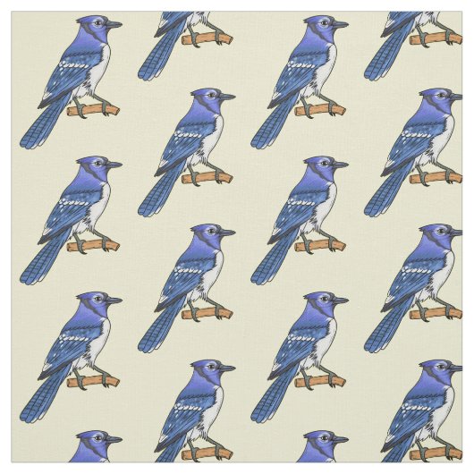 Blue Jay bird Cartoon Stoff (Muster)