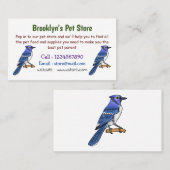 Blue Jay bird Cartoon Visitenkarte (Vorne/Hinten)