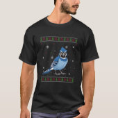 Blue Jay Bird Christmas Sweater Men Kids Xma T-Shirt (Vorderseite)