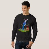 Blue Jay Bird Easter Egg Hunt Bunny Blue Jay Easte Sweatshirt (Vorne ganz)