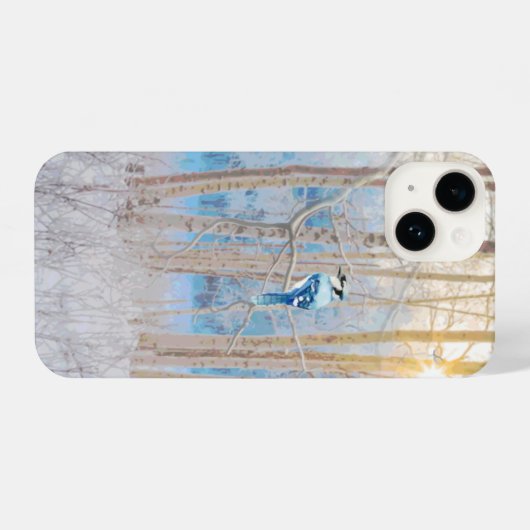 Blue Jay Bird Forest Trees - The Nature iPhone Hülle (Rückseite (Horizontal))