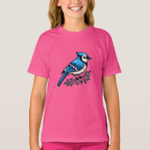 Blue Jay bird Kids Basic T - Shirt