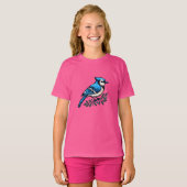 Blue Jay bird Kids Basic T - Shirt (Vorne ganz)