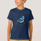 Blue Jay bird Kids Basic T - Shirt (Vorderseite)